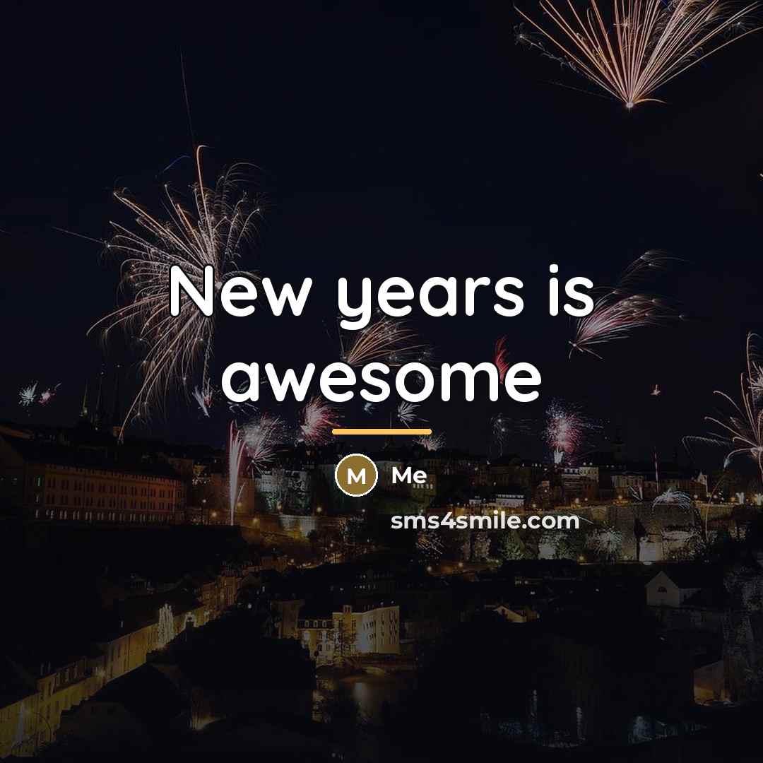 “New years is awesome…” quote by Me
