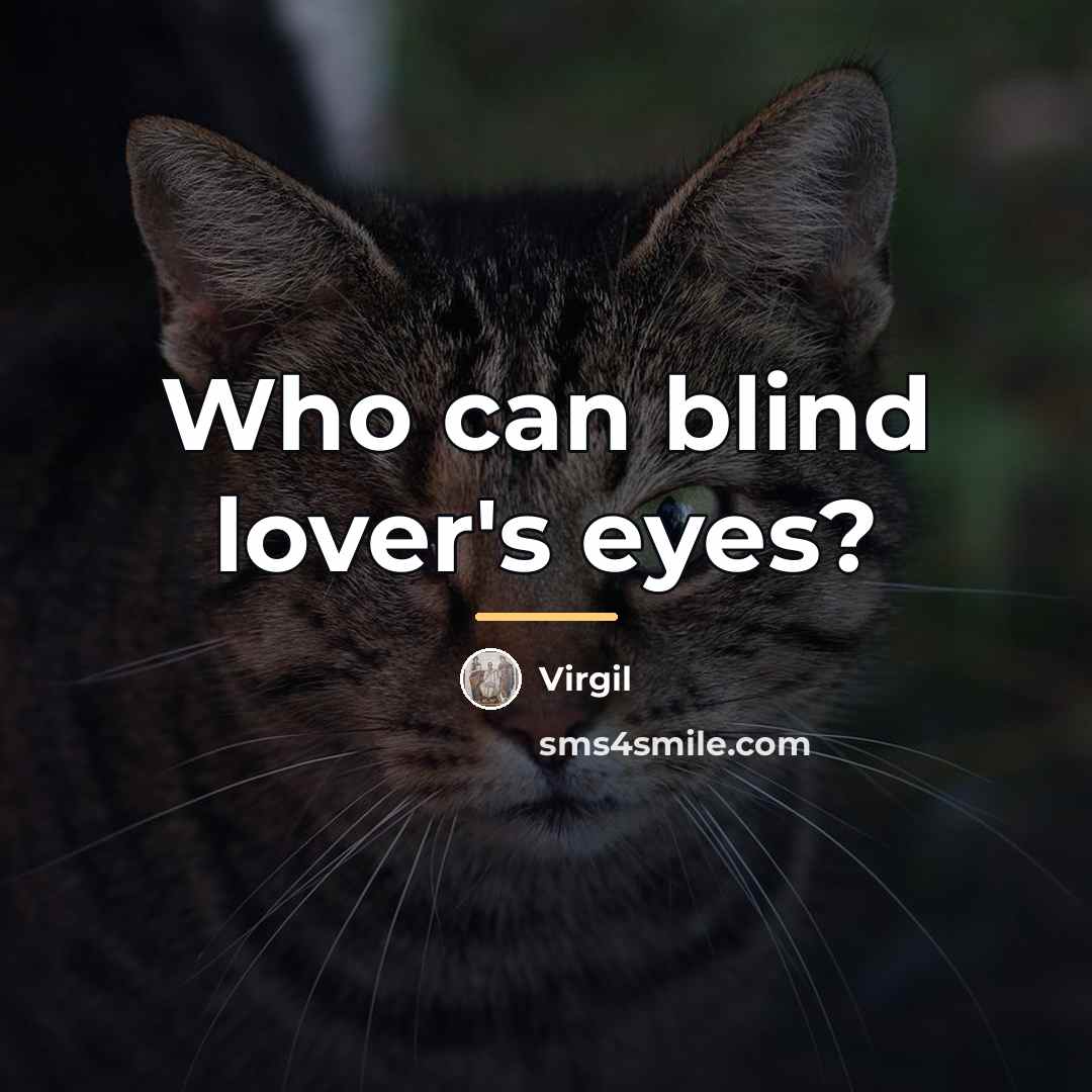 “Who can blind lover's eyes?…” quote by Virgil