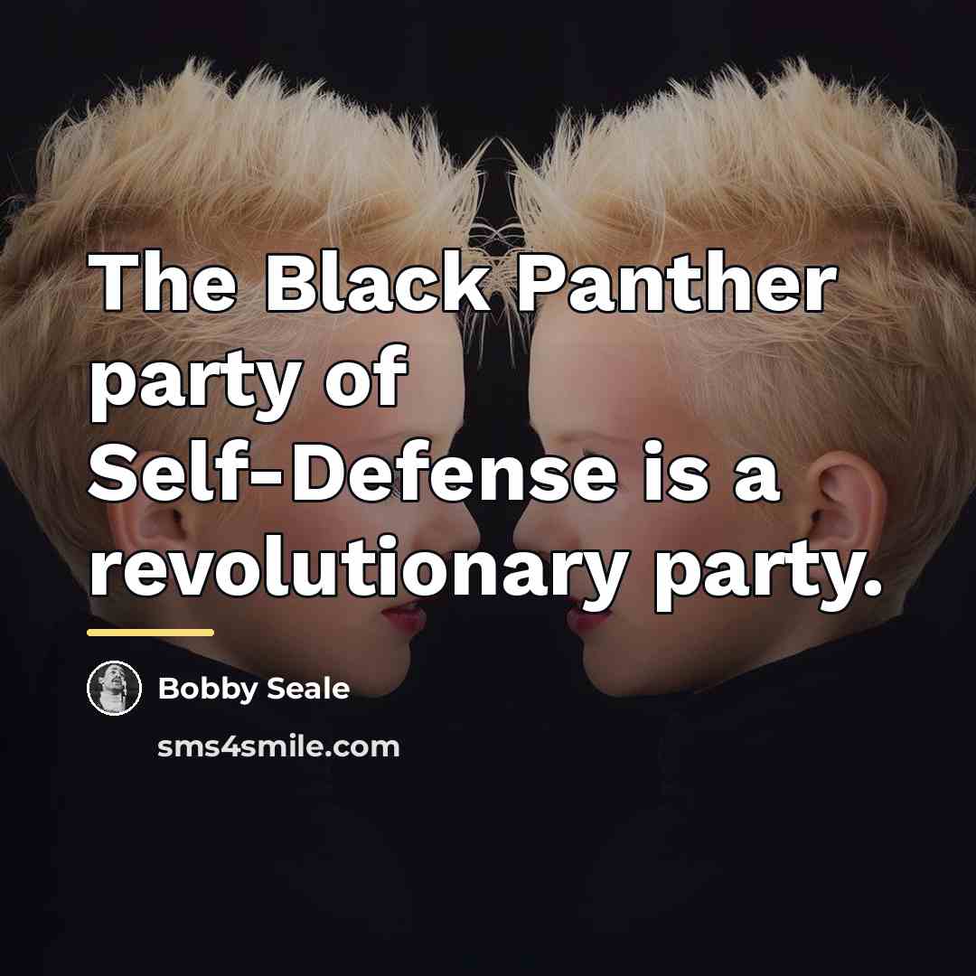 “The Black Panther party of Self-Defense is a revolutionary party.…” quote by Bobby Seale