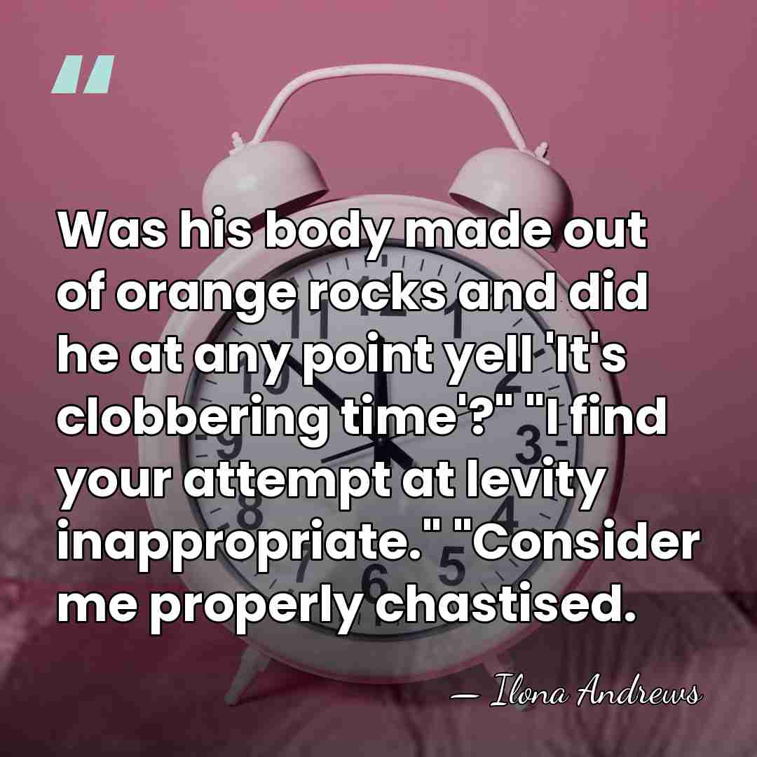 Was his body made out of orange rocks and did he at&hellip; - Ilona Andrews