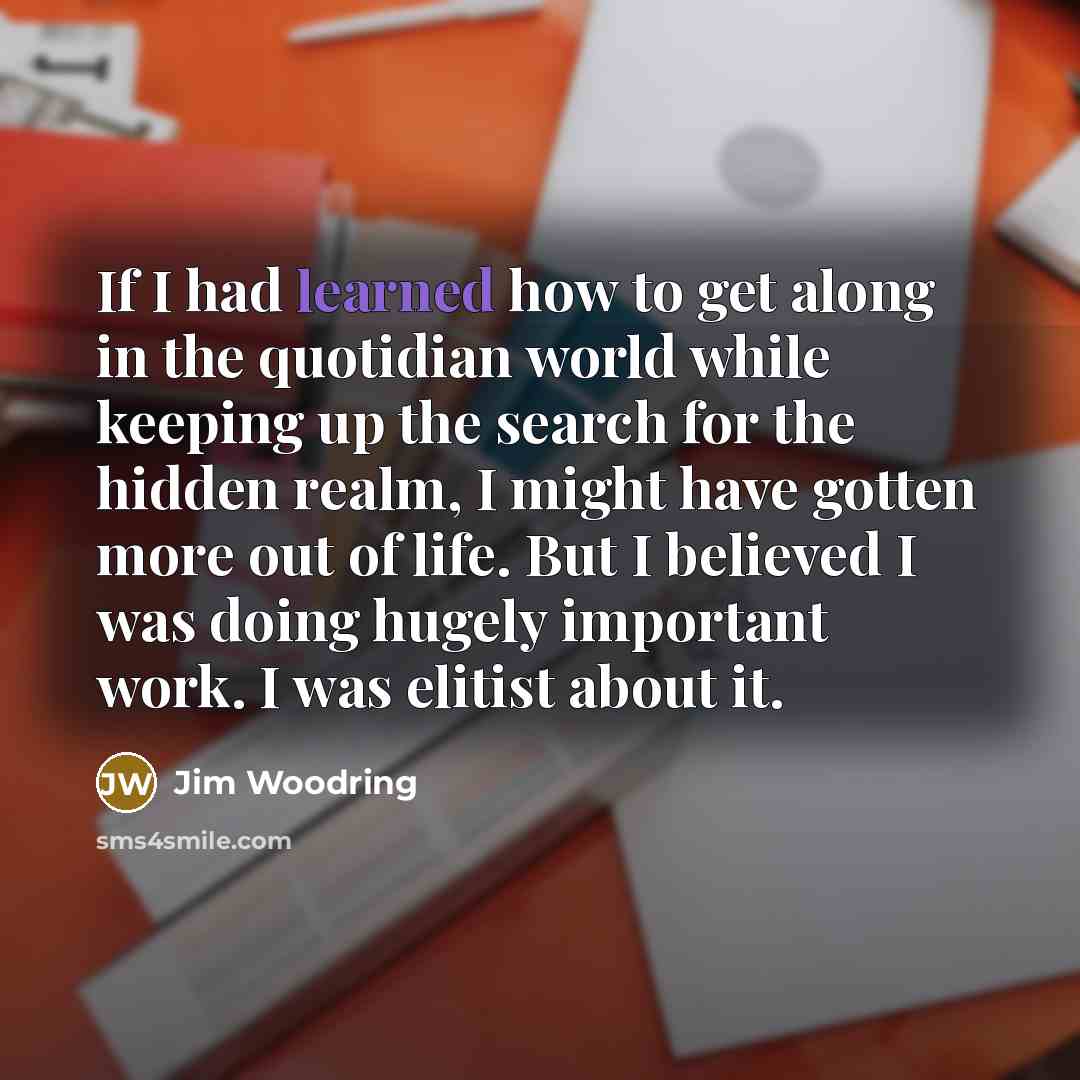 “If I had learned how to get along in the…” quote by Jim Woodring
