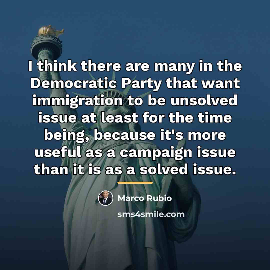 “I think there are many in the Democratic Party that…” quote by Marco Rubio