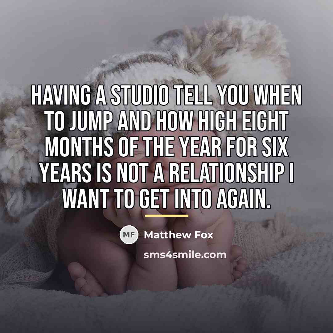 “Having a studio tell you when to jump and how…” quote by Matthew Fox