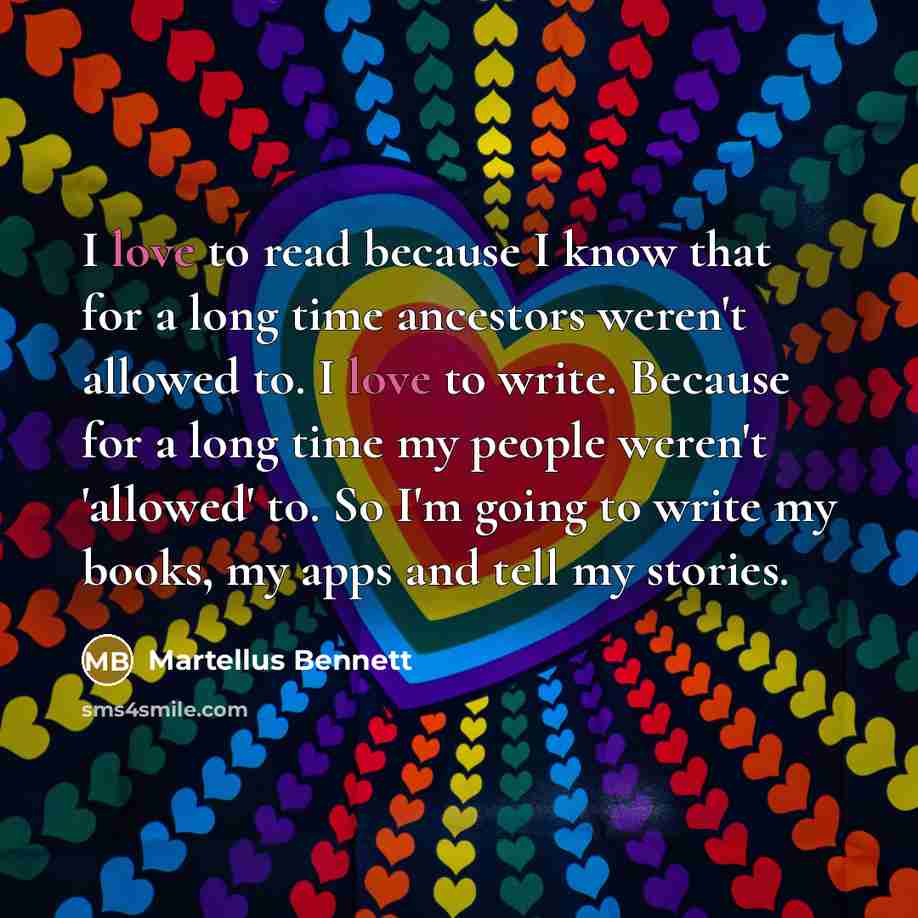 “I love to read because I know that for a…” quote by Martellus Bennett