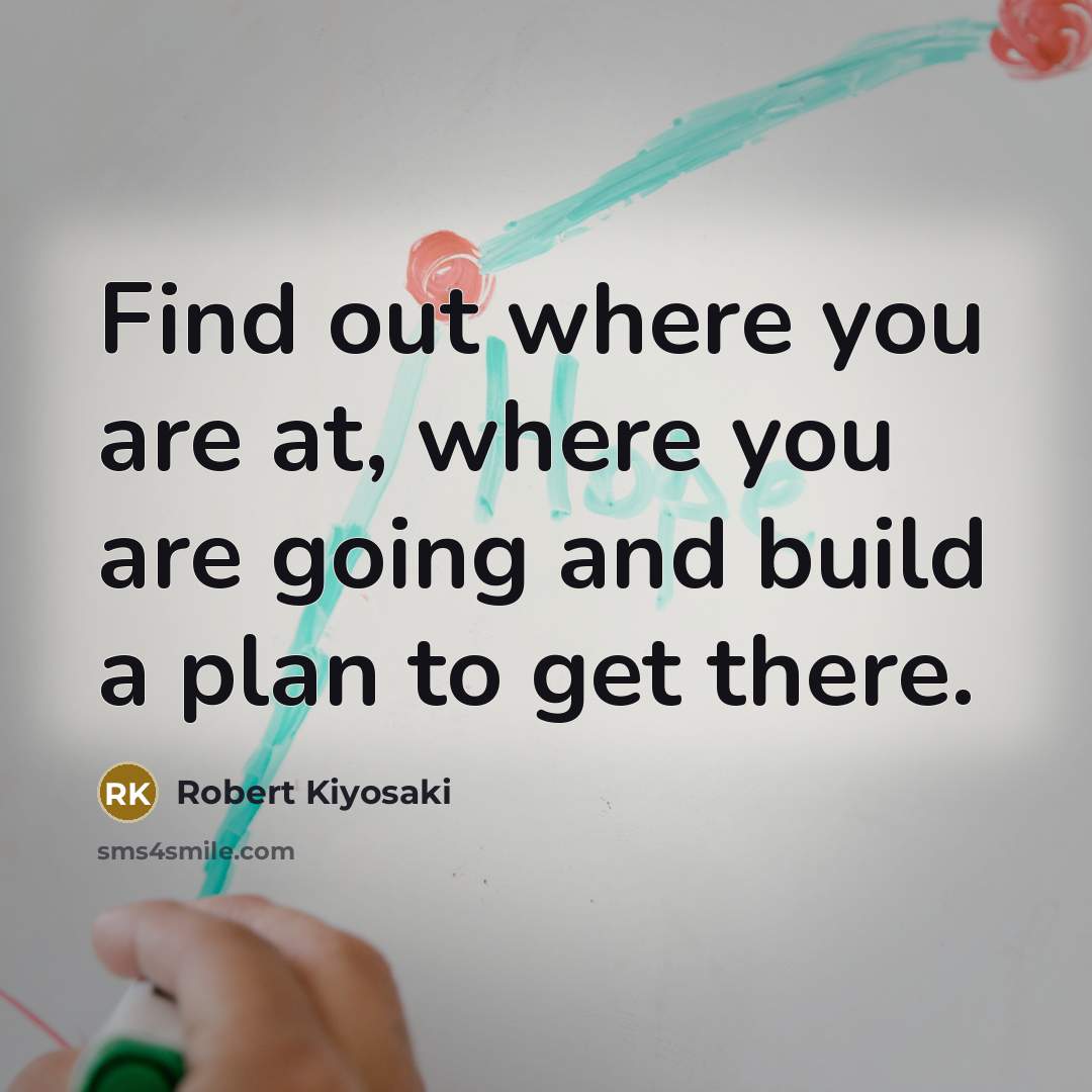 “Find out where you are at, where you are going…” quote by Robert Kiyosaki