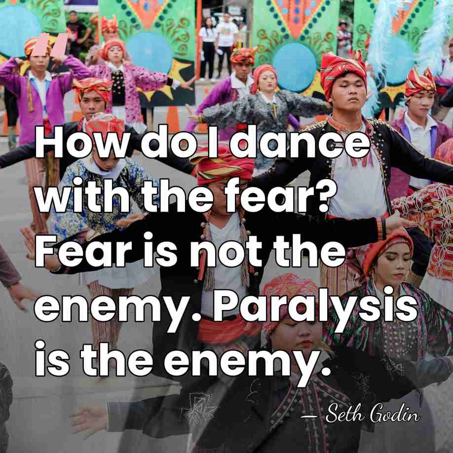 How do I dance with the fear? Fear is not the enemy.&hellip; - Seth Godin