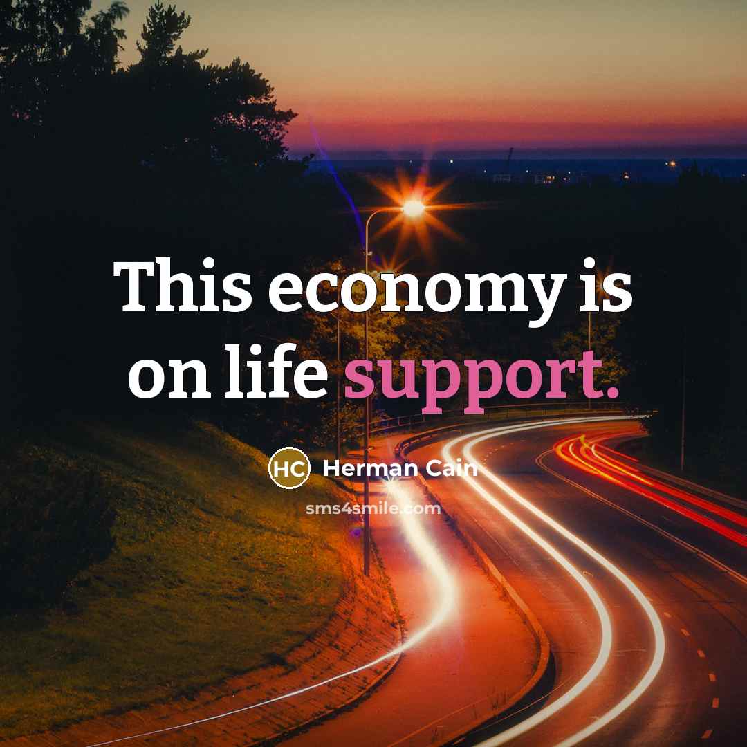 “This economy is on life support.…” quote by Herman Cain