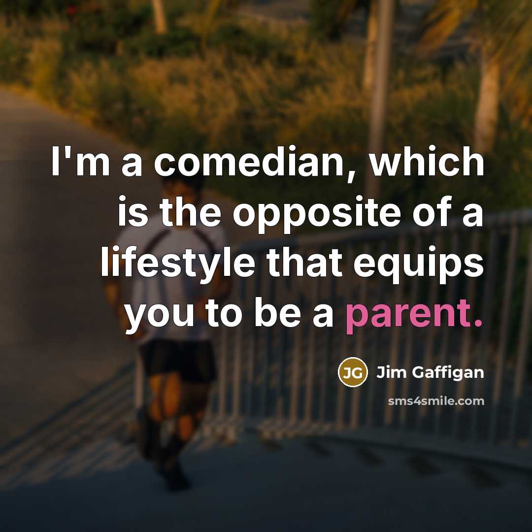 “I'm a comedian, which is the opposite of a lifestyle…” quote by Jim Gaffigan