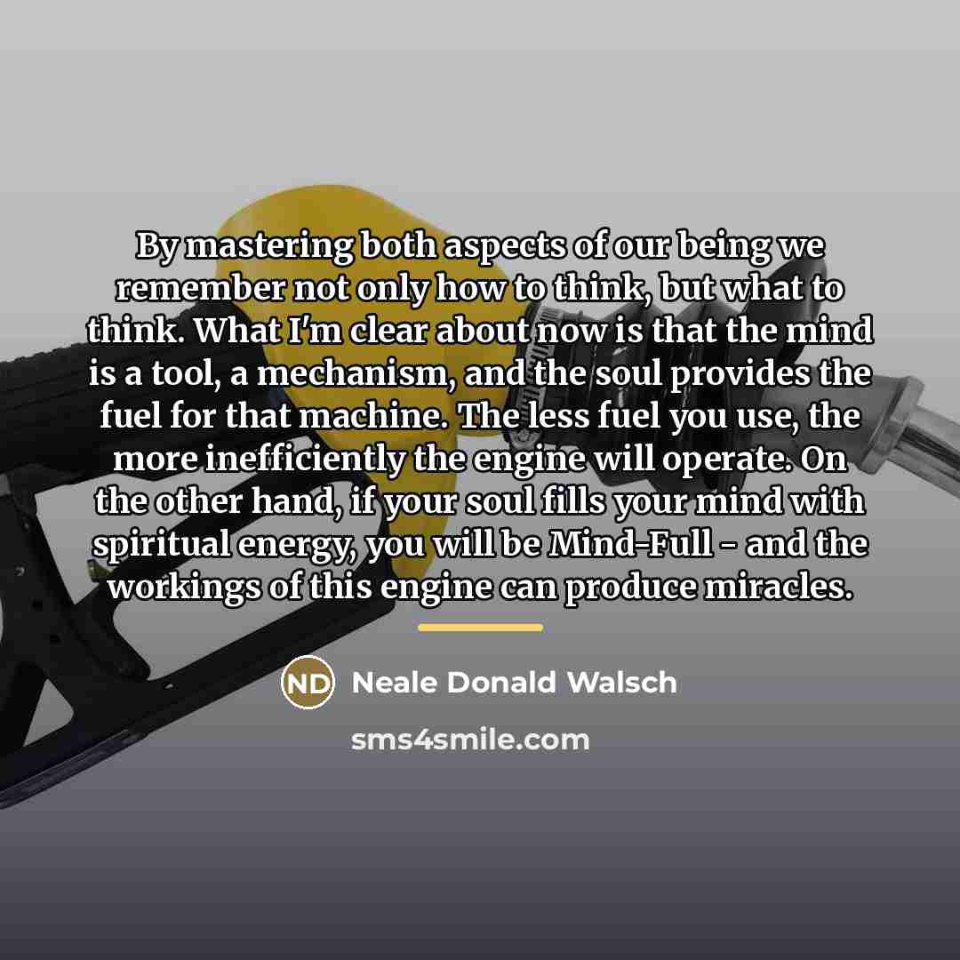 “By mastering both aspects of our being we remember not…” quote by Neale Donald Walsch