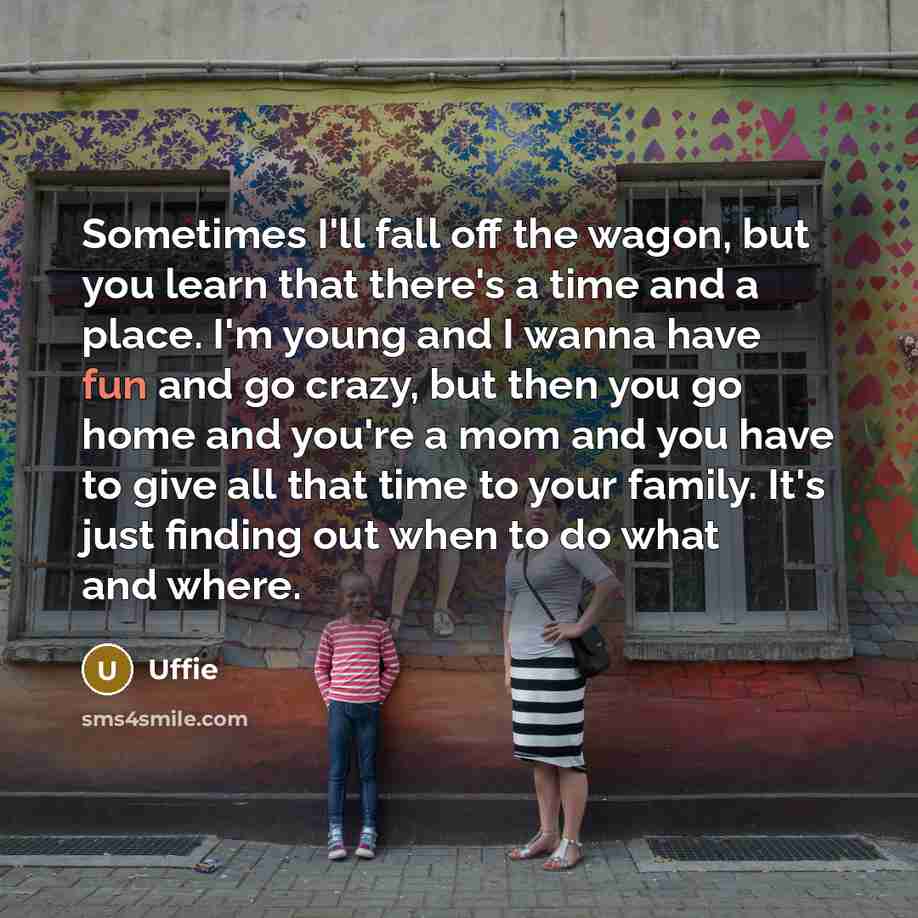 “Sometimes I'll fall off the wagon, but you learn that…” quote by Uffie