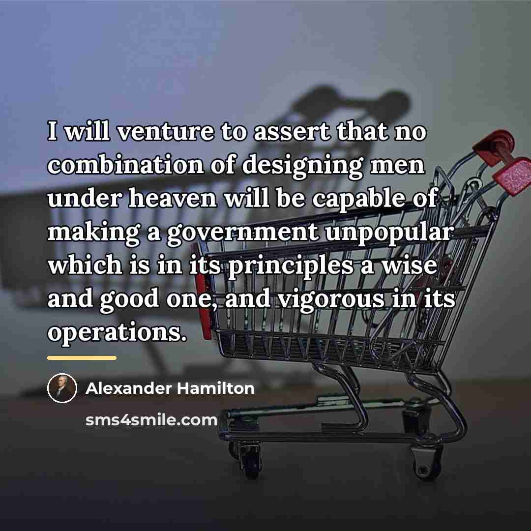 “I will venture to assert that no combination of designing…” quote by Alexander Hamilton