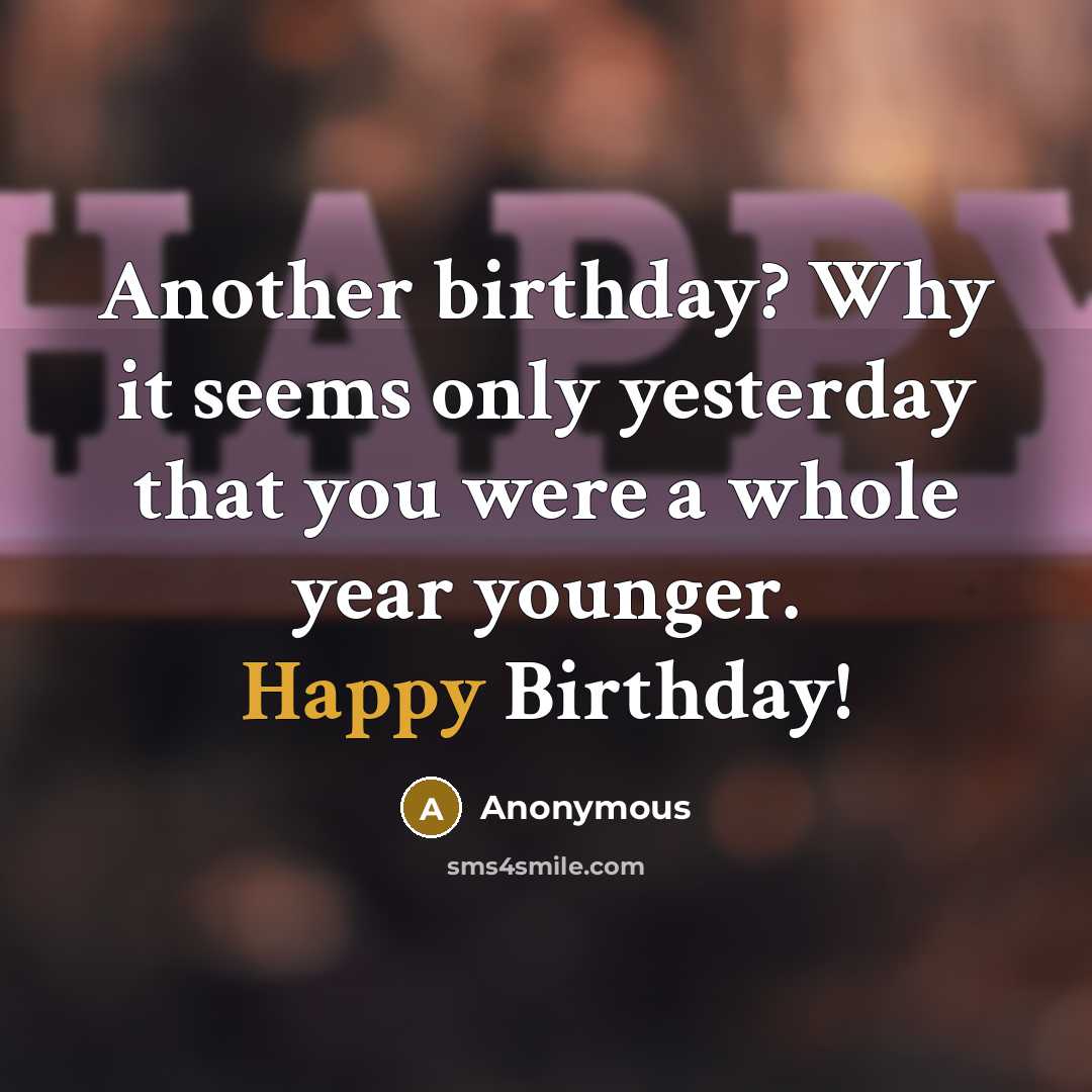 “Another birthday? Why it seems only yesterday that you were…” quote by Anonymous