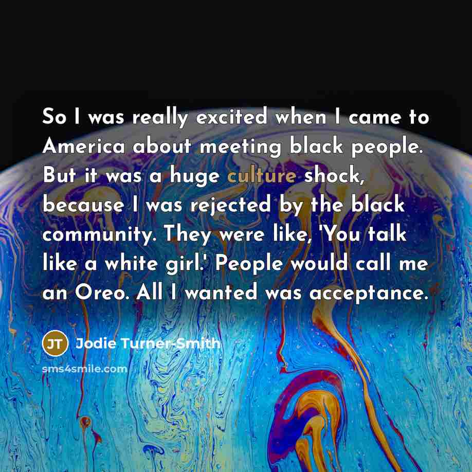 “So I was really excited when I came to America…” quote by Jodie Turner-Smith