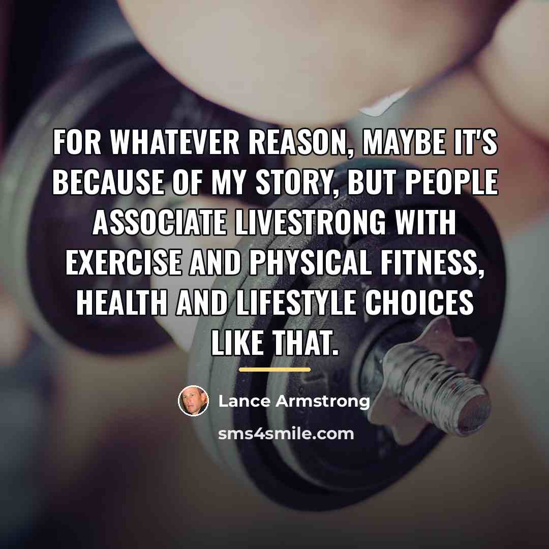 “For whatever reason, maybe it's because of my story, but…” quote by Lance Armstrong