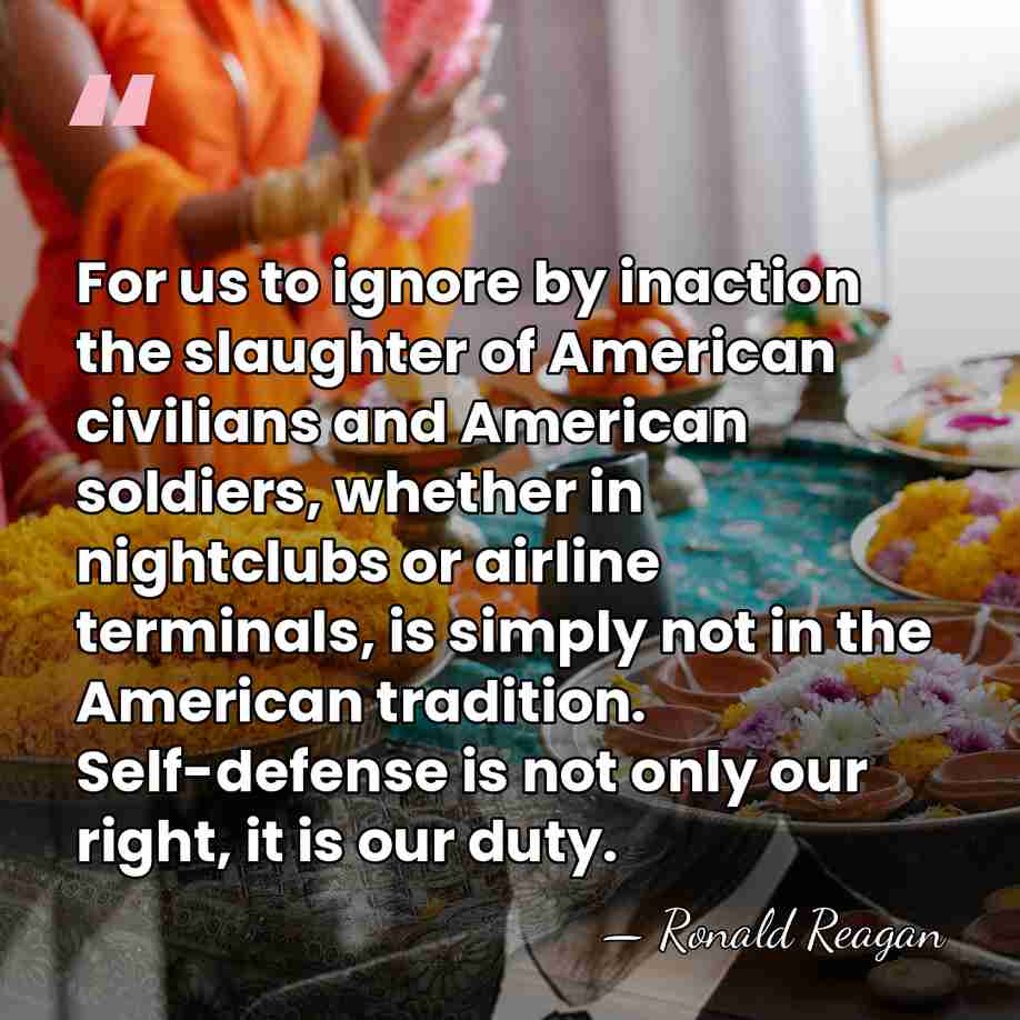 For us to ignore by inaction the slaughter of American civilians and&hellip; - Ronald Reagan