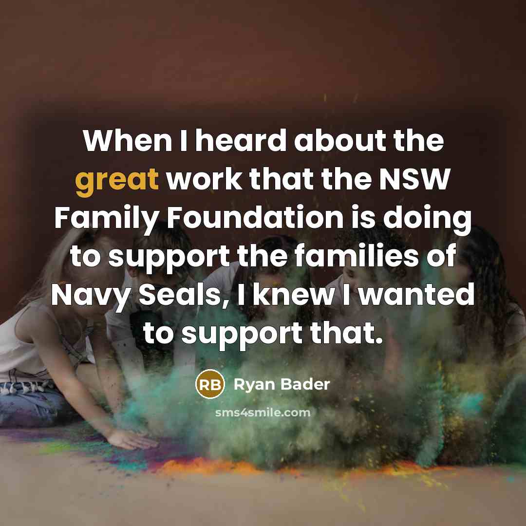 “When I heard about the great work that the NSW…” quote by Ryan Bader
