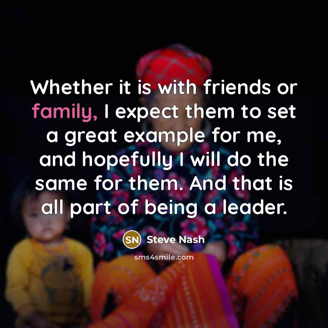 “Whether it is with friends or family, I expect them…” quote by Steve Nash