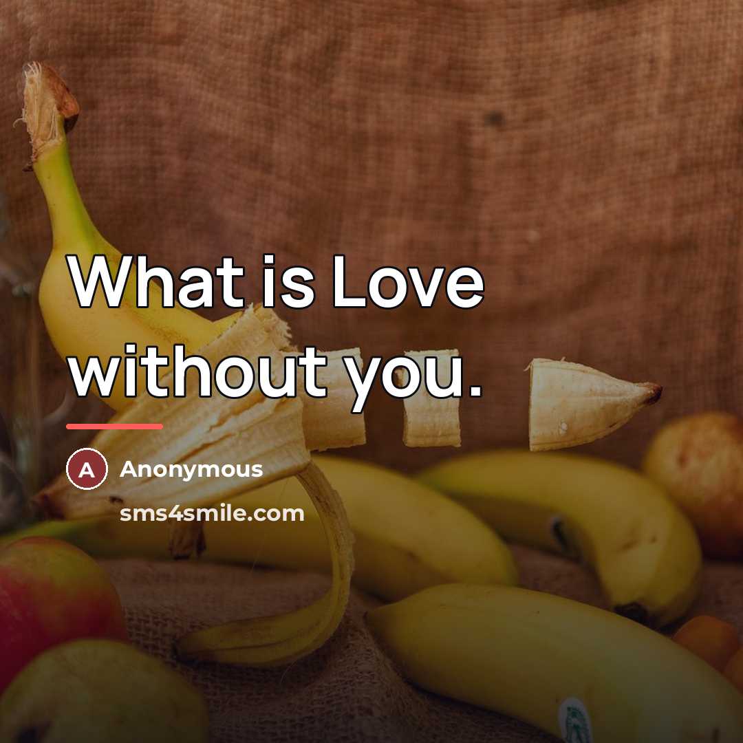 “What is Love without you.…” quote by Anonymous