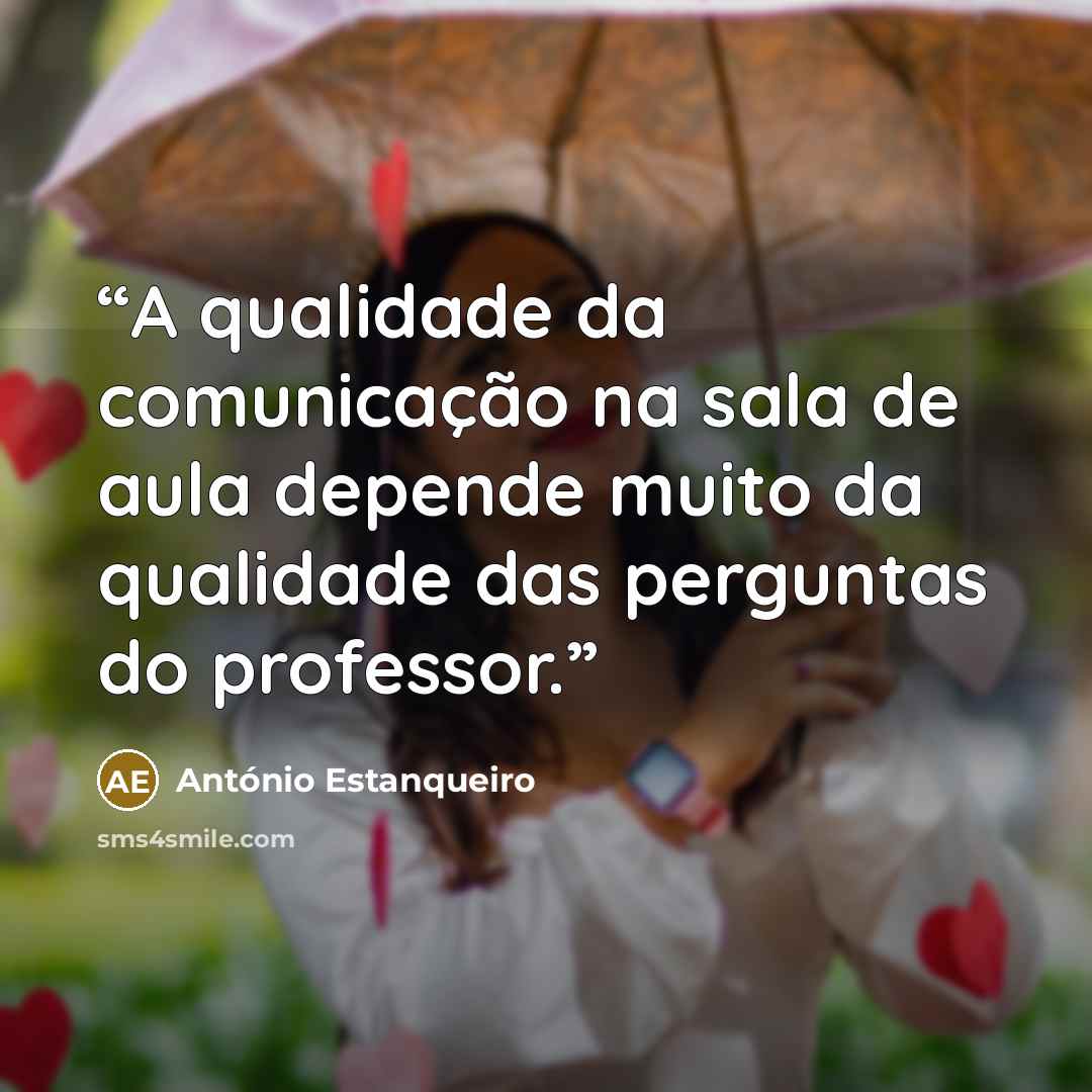 “A qualidade da comunicação na sala de aula depende muito da qualidade das perguntas do professor.” quote by António Estanqueiro