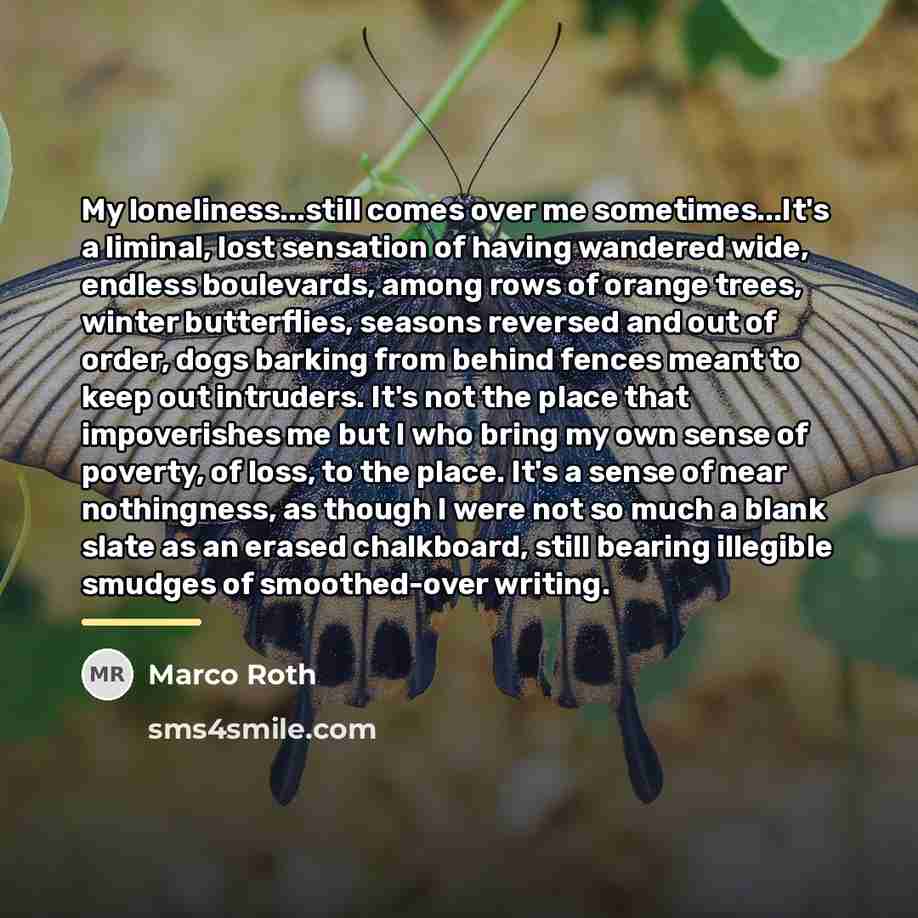 “My loneliness...still comes over me sometimes...It's a liminal, lost sensation…” quote by Marco Roth