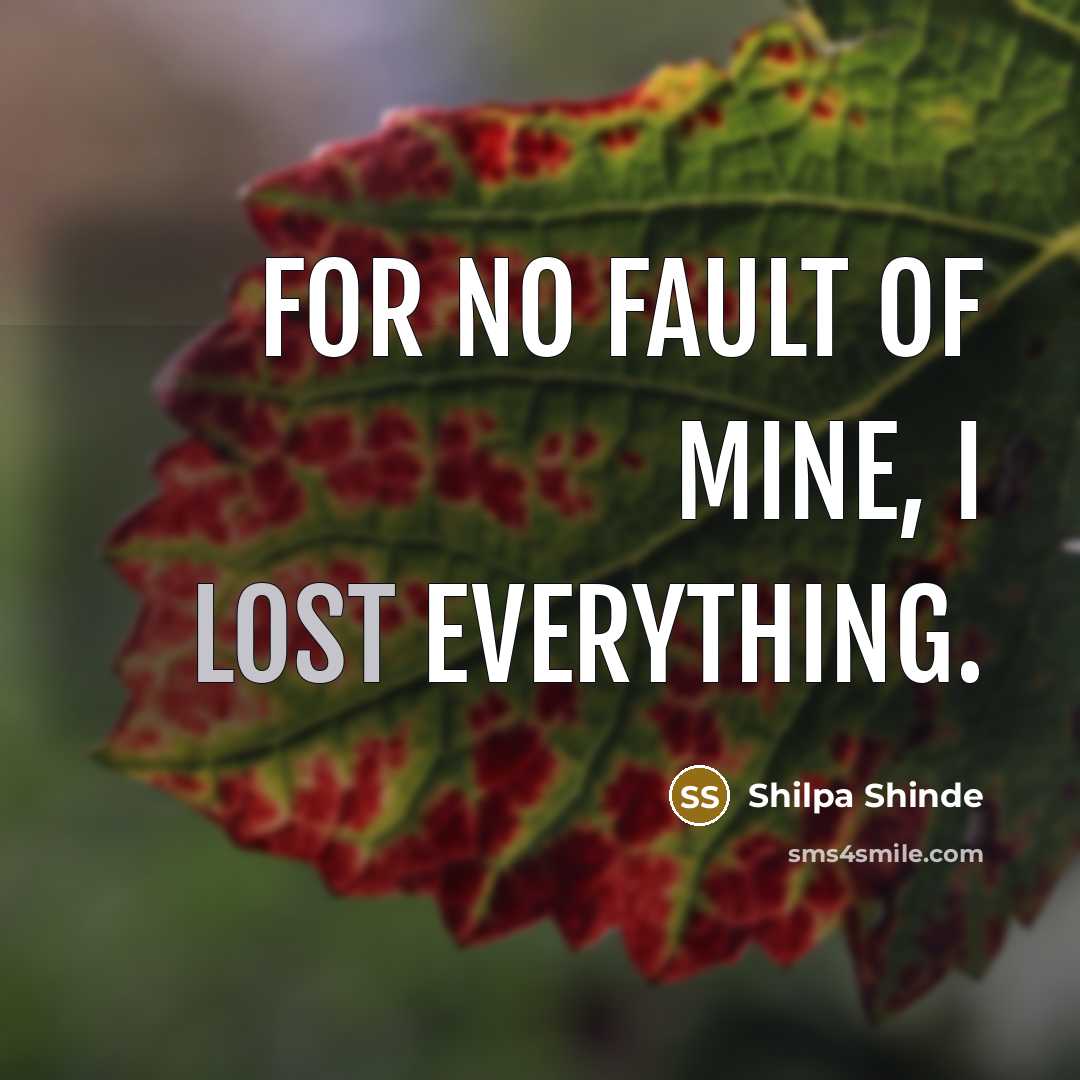 “For no fault of mine, I lost everything.…” quote by Shilpa Shinde
