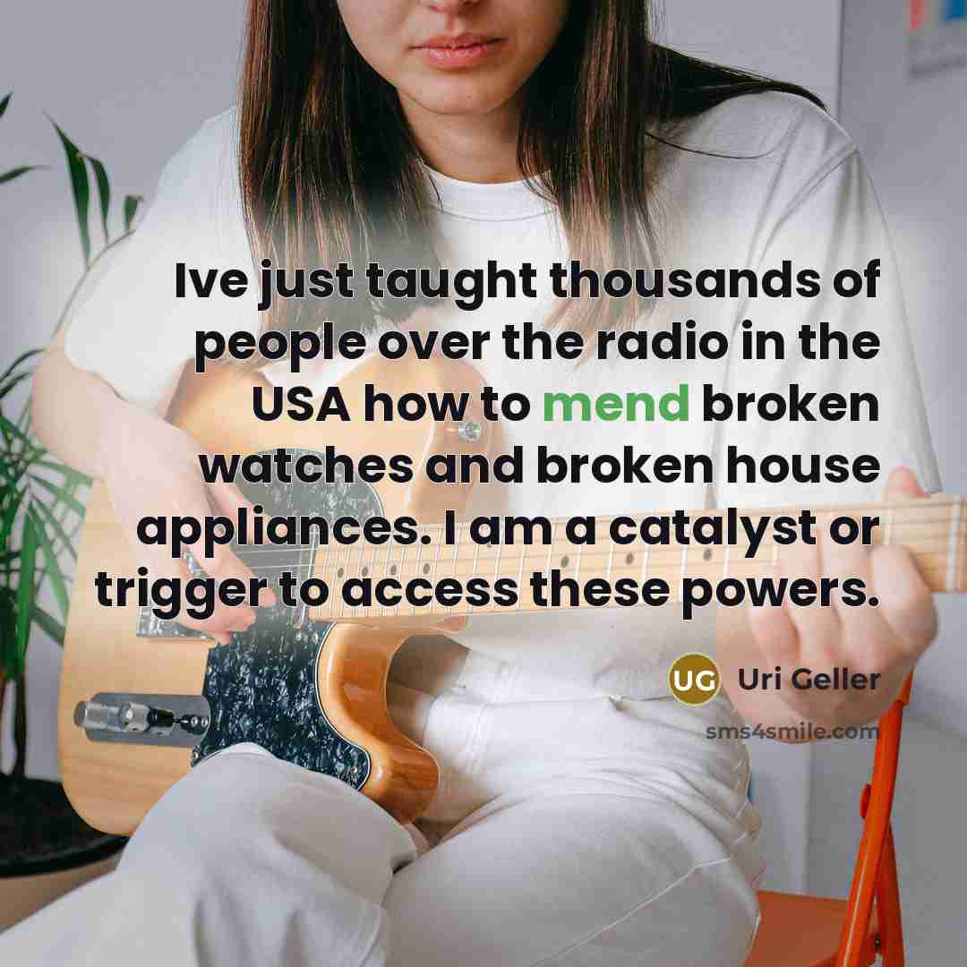 “Ive just taught thousands of people over the radio in…” quote by Uri Geller