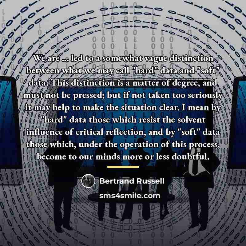 “We are ... led to a somewhat vague distinction between…” quote by Bertrand Russell