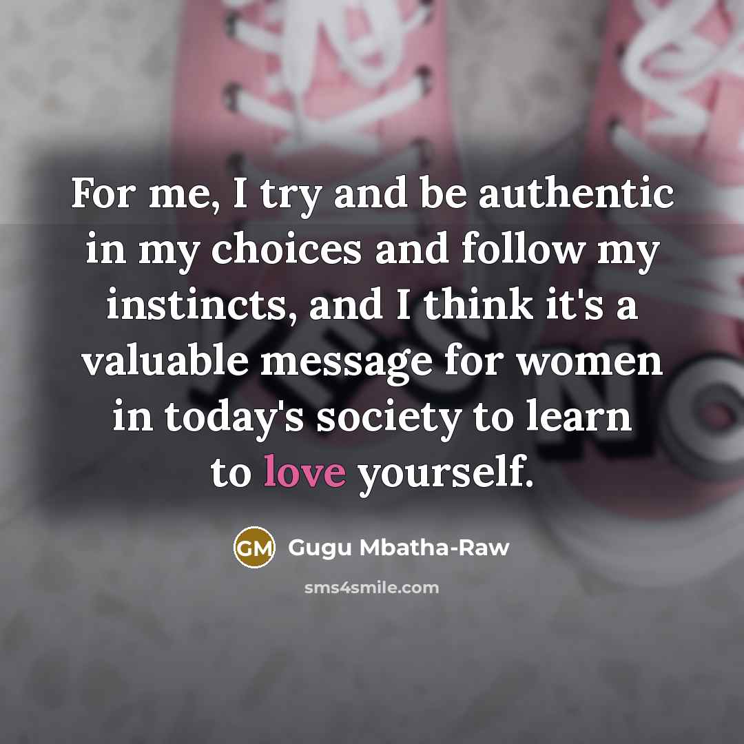 “For me, I try and be authentic in my choices…” quote by Gugu Mbatha-Raw