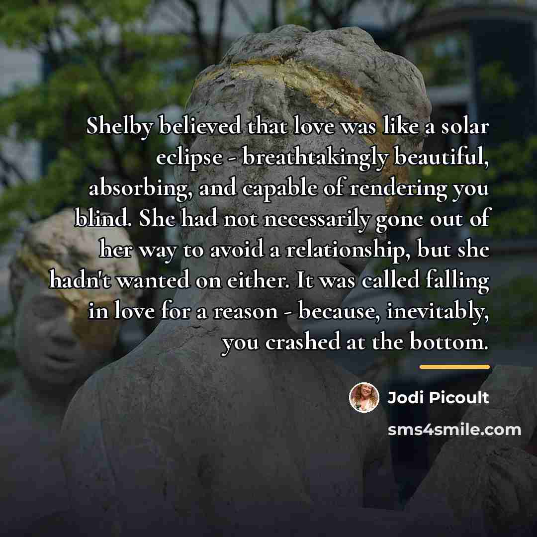 “Shelby believed that love was like a solar eclipse -…” quote by Jodi Picoult