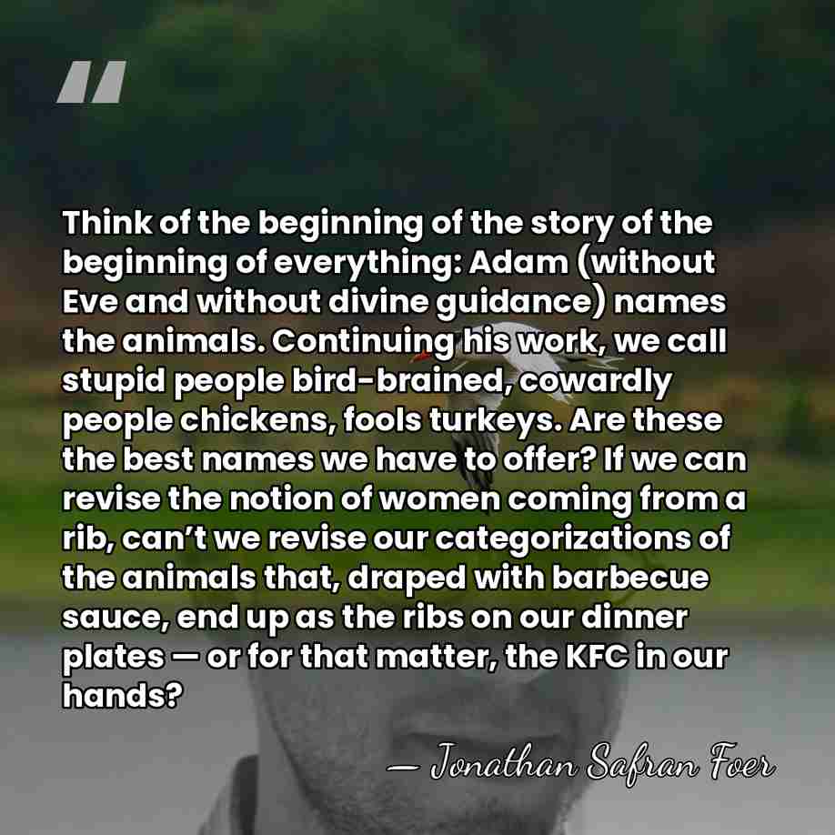 Think of the beginning of the story of the beginning of everything:&hellip; - Jonathan Safran Foer
