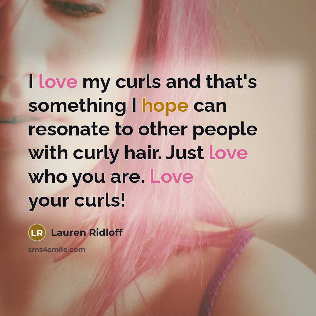 “I love my curls and that's something I hope can resonate to other people with curly hair. Just love who you are. Love your curls!” quote by Lauren Ridloff