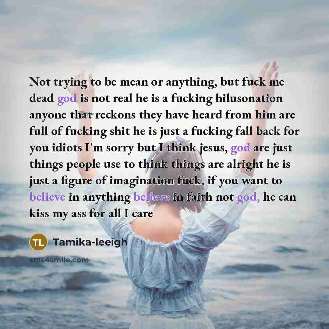 “Not trying to be mean or anything, but fuck me…” quote by Tamika-leeigh