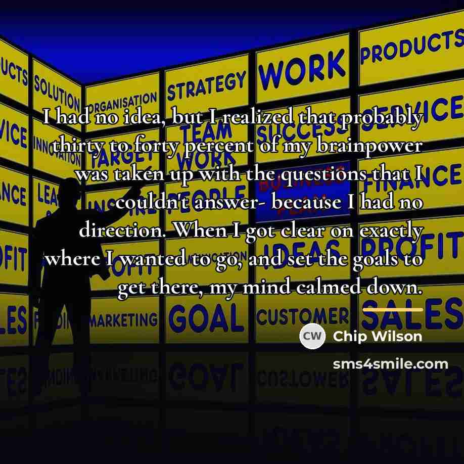 “I had no idea, but I realized that probably thirty…” quote by Chip Wilson
