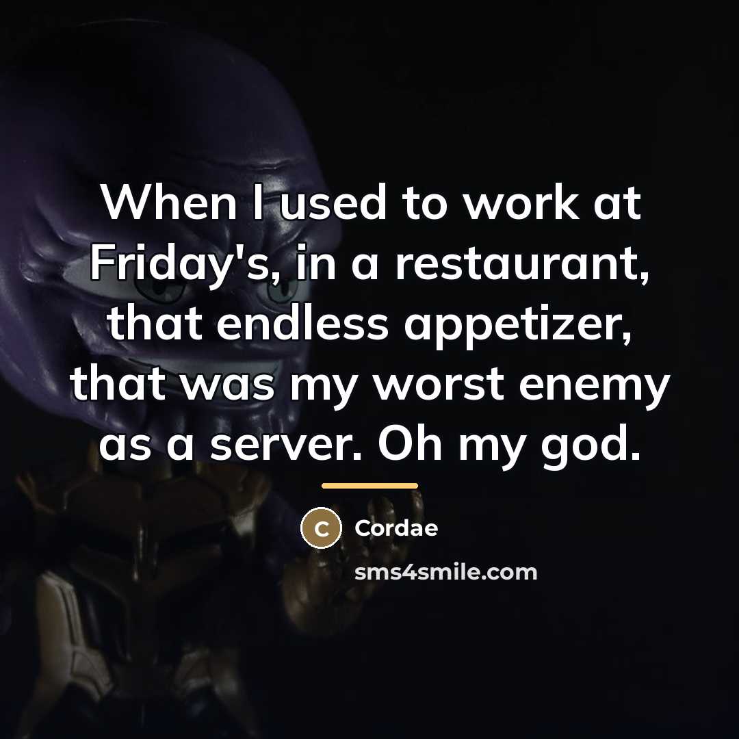 “When I used to work at Friday's, in a restaurant,…” quote by Cordae