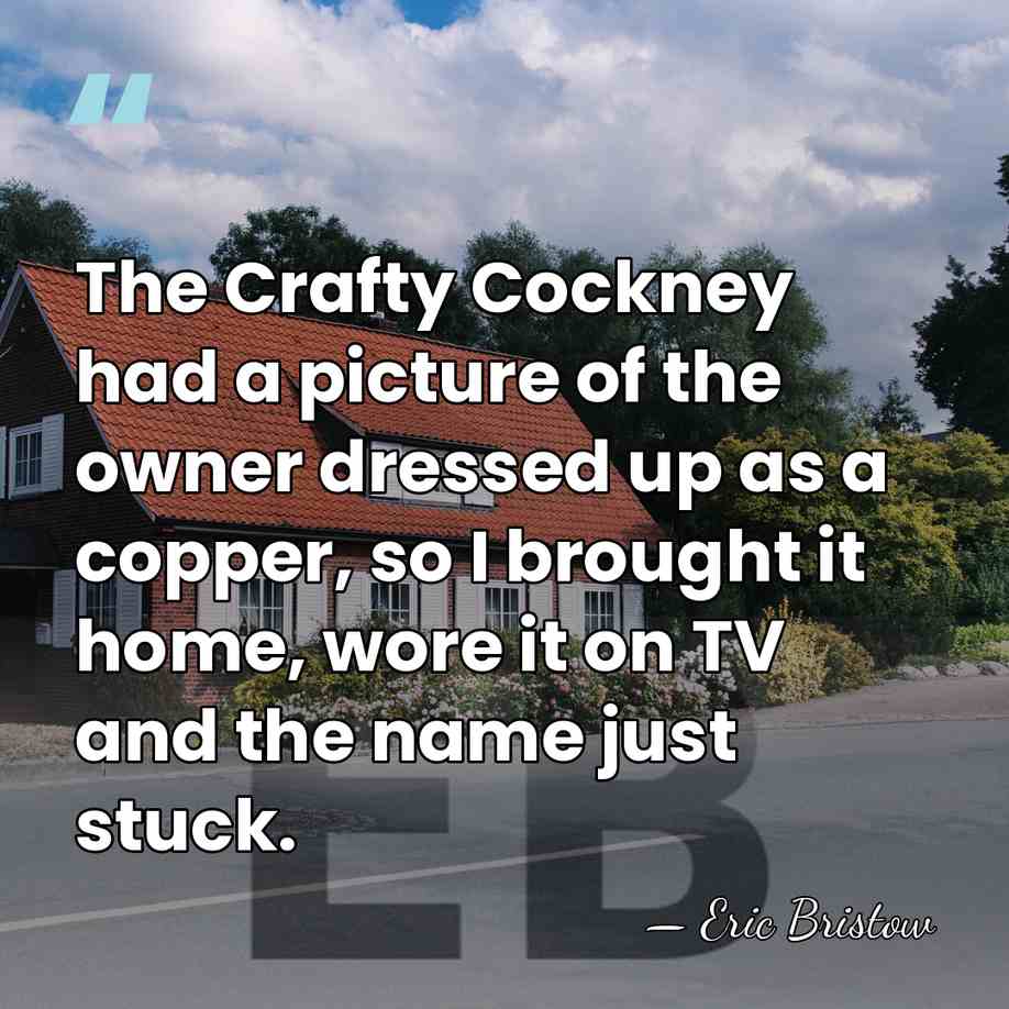 The Crafty Cockney had a picture of the owner dressed up as&hellip; - Eric Bristow