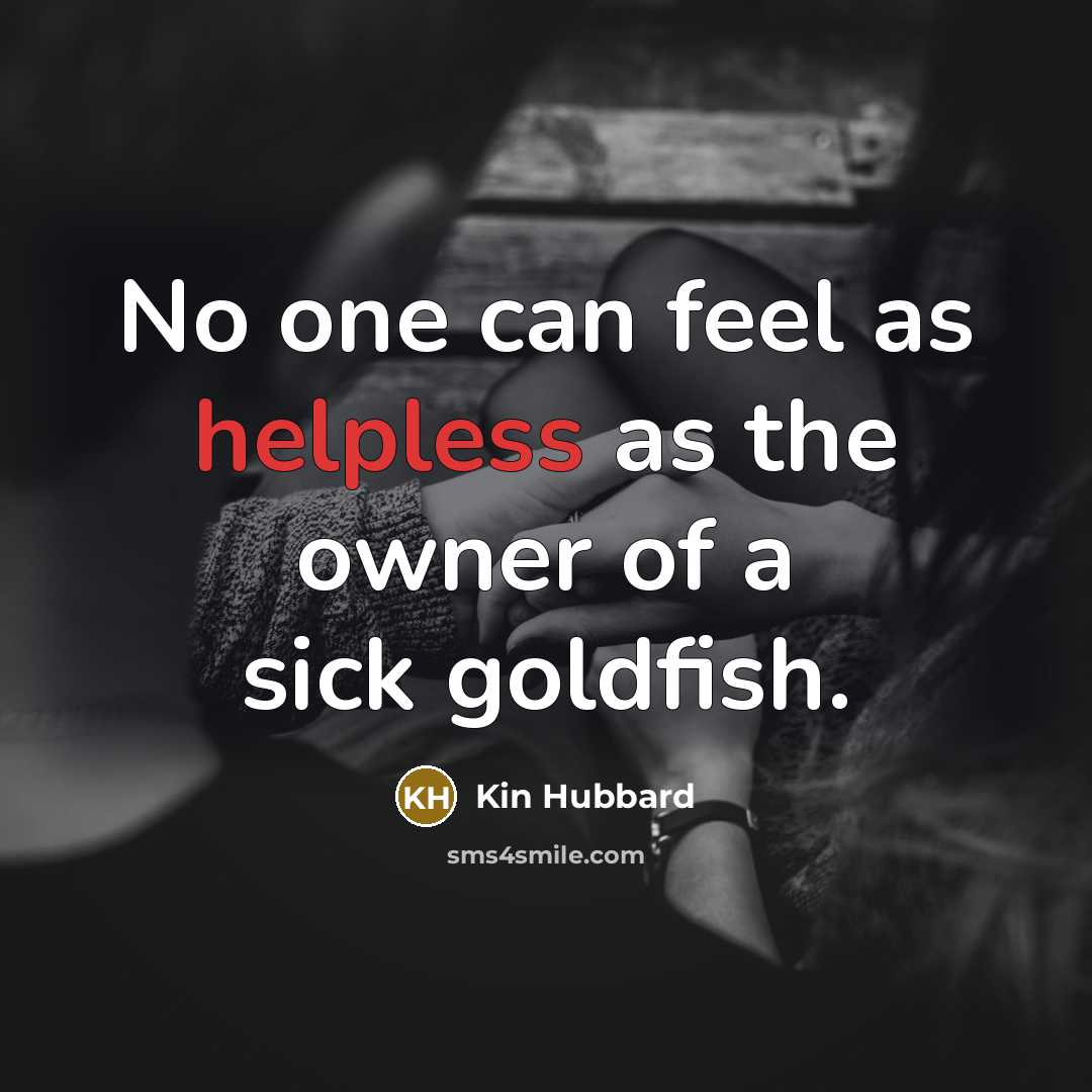 “No one can feel as helpless as the owner of…” quote by Kin Hubbard