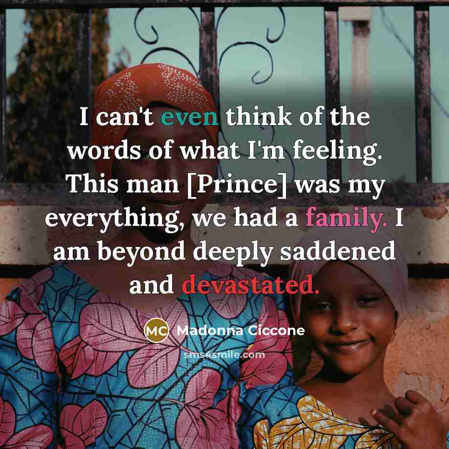 “I can't even think of the words of what I'm…” quote by Madonna Ciccone