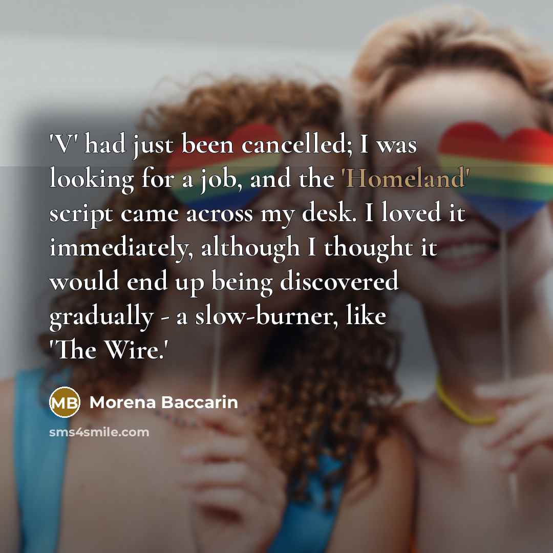 “'V' had just been cancelled; I was looking for a…” quote by Morena Baccarin