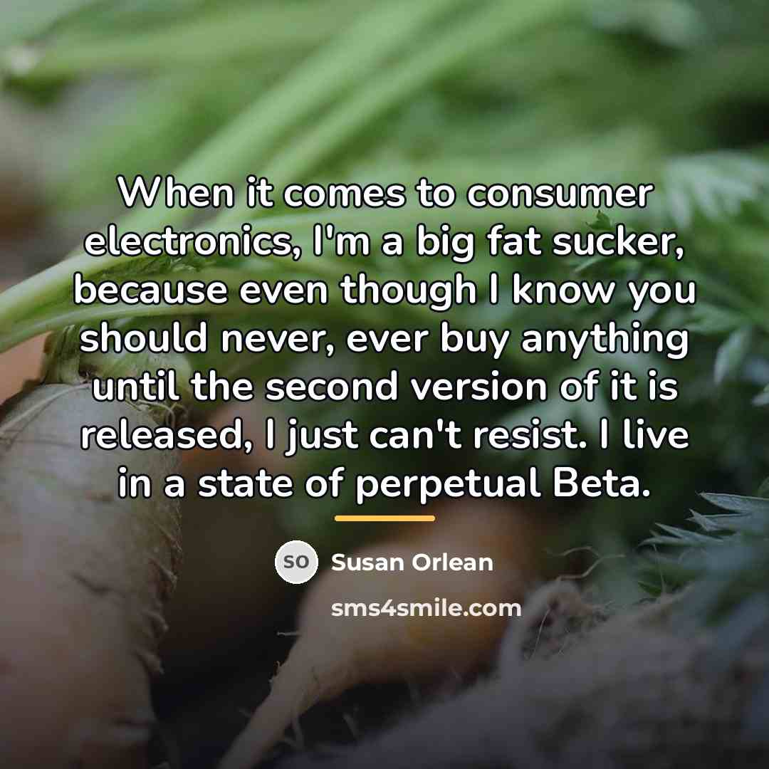 “When it comes to consumer electronics, I'm a big fat…” quote by Susan Orlean