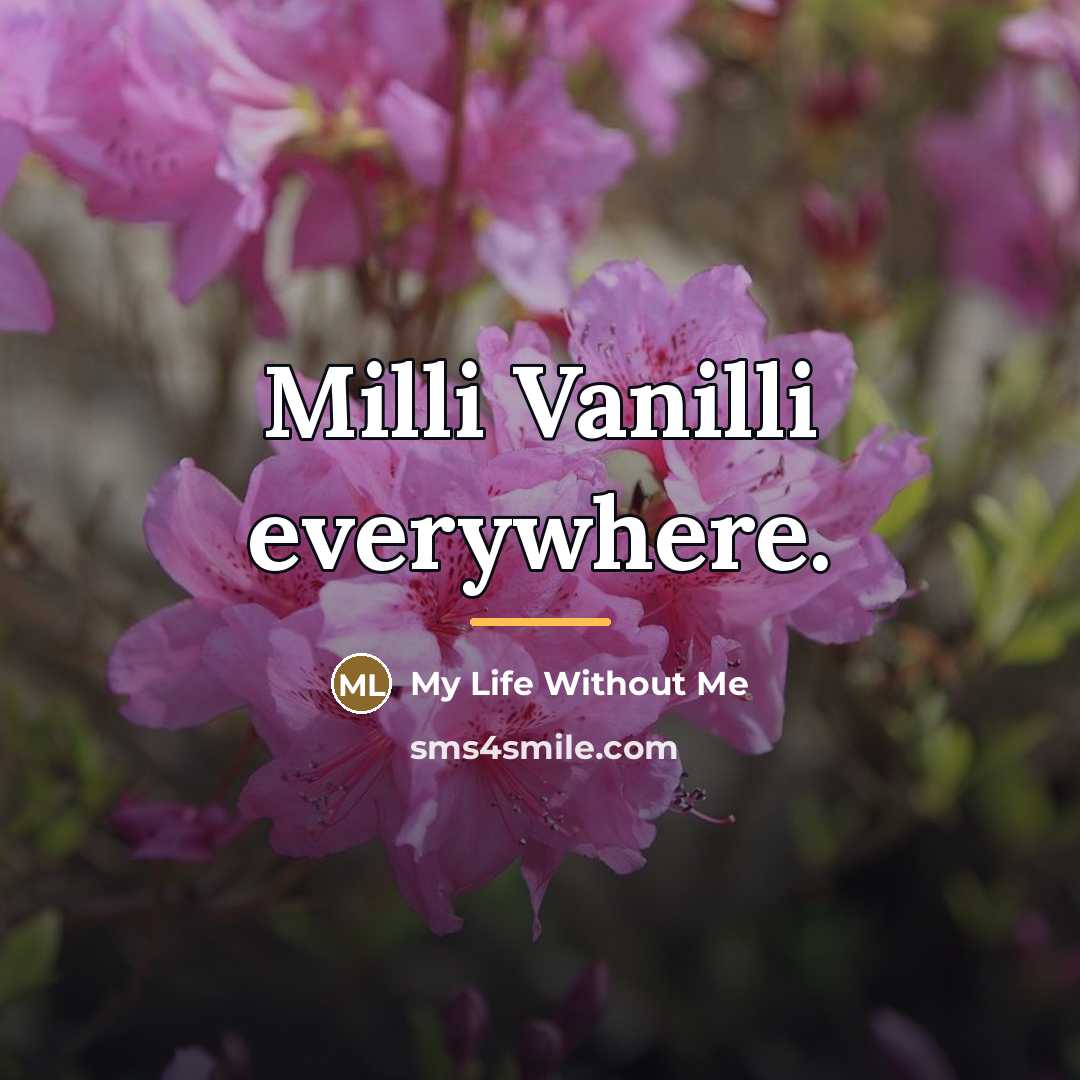 “Milli Vanilli everywhere.…” quote by My Life Without Me