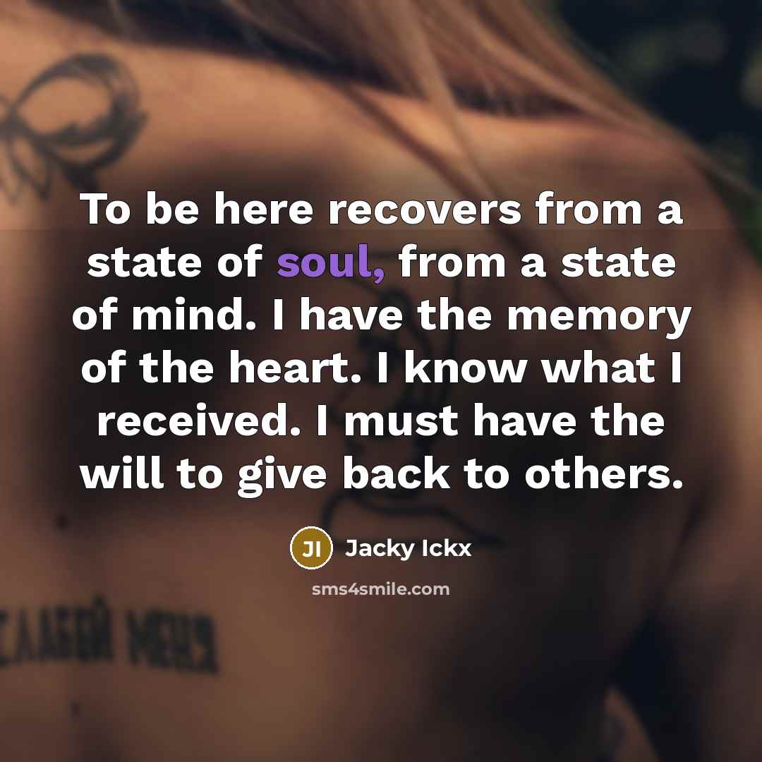 “To be here recovers from a state of soul, from…” quote by Jacky Ickx