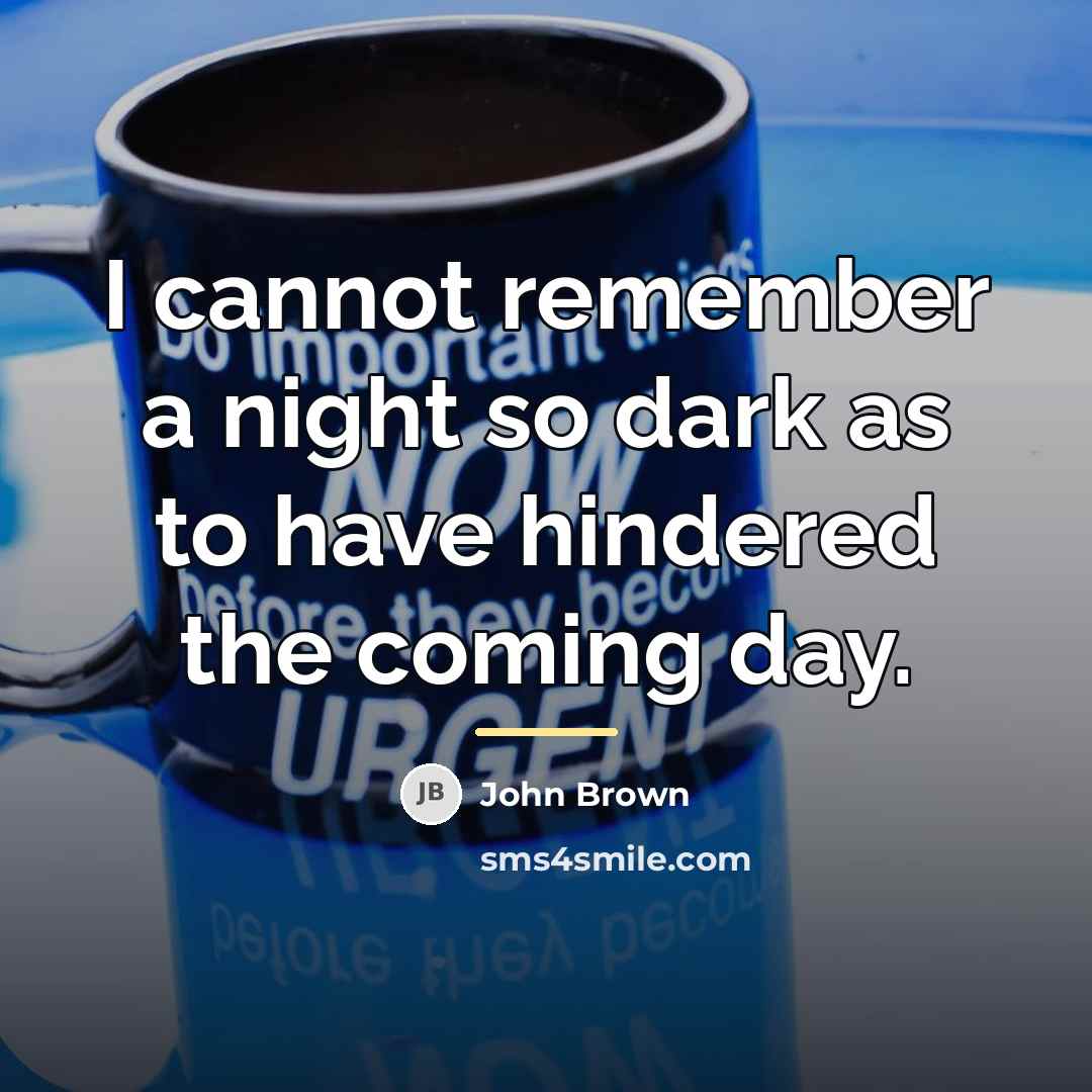 “I cannot remember a night so dark as to have…” quote by John Brown