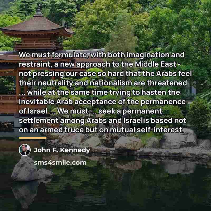 “We must formulate, with both imagination and restraint, a new…” quote by John F. Kennedy