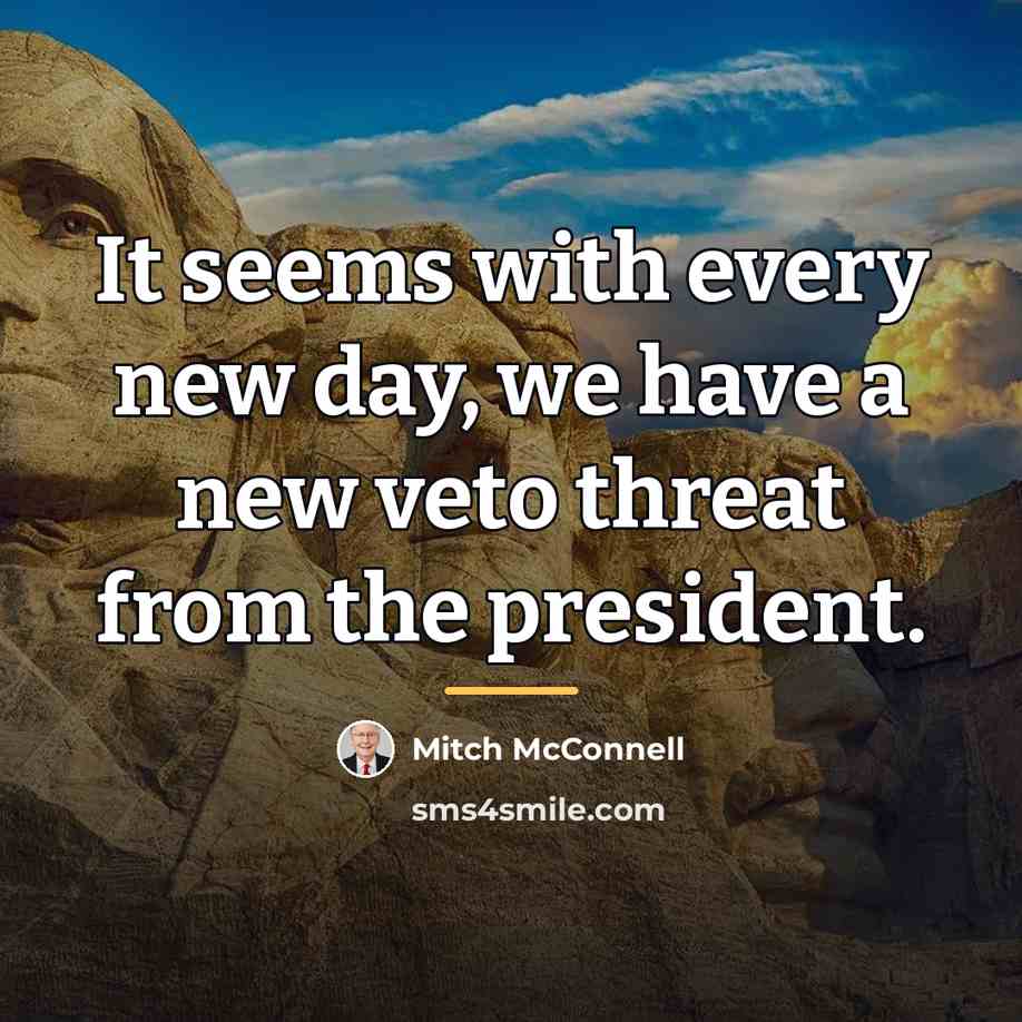 “It seems with every new day, we have a new…” quote by Mitch McConnell