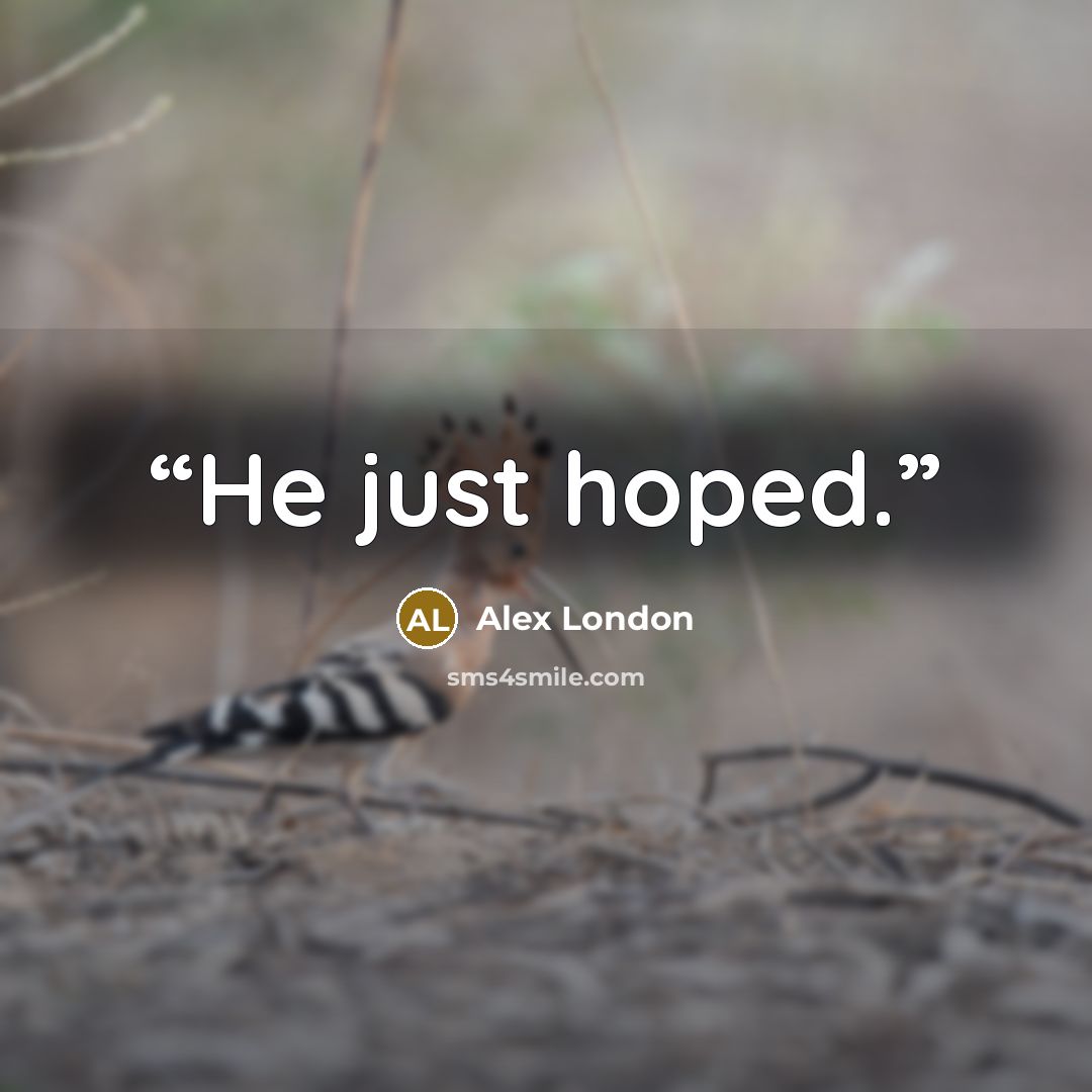 “He just hoped.” quote by Alex London