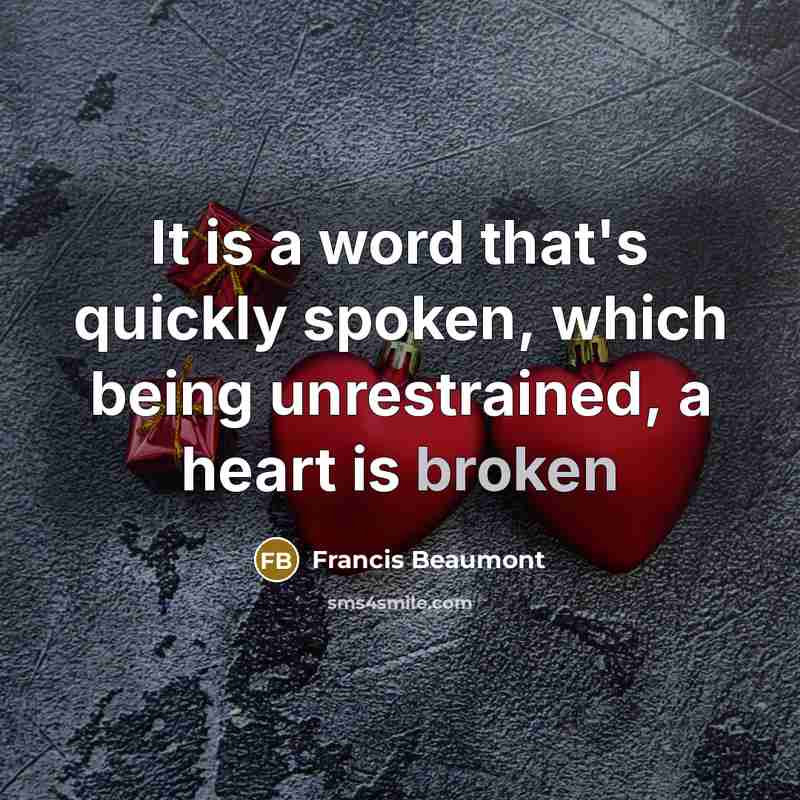 “It is a word that's quickly spoken, which being unrestrained,…” quote by Francis Beaumont