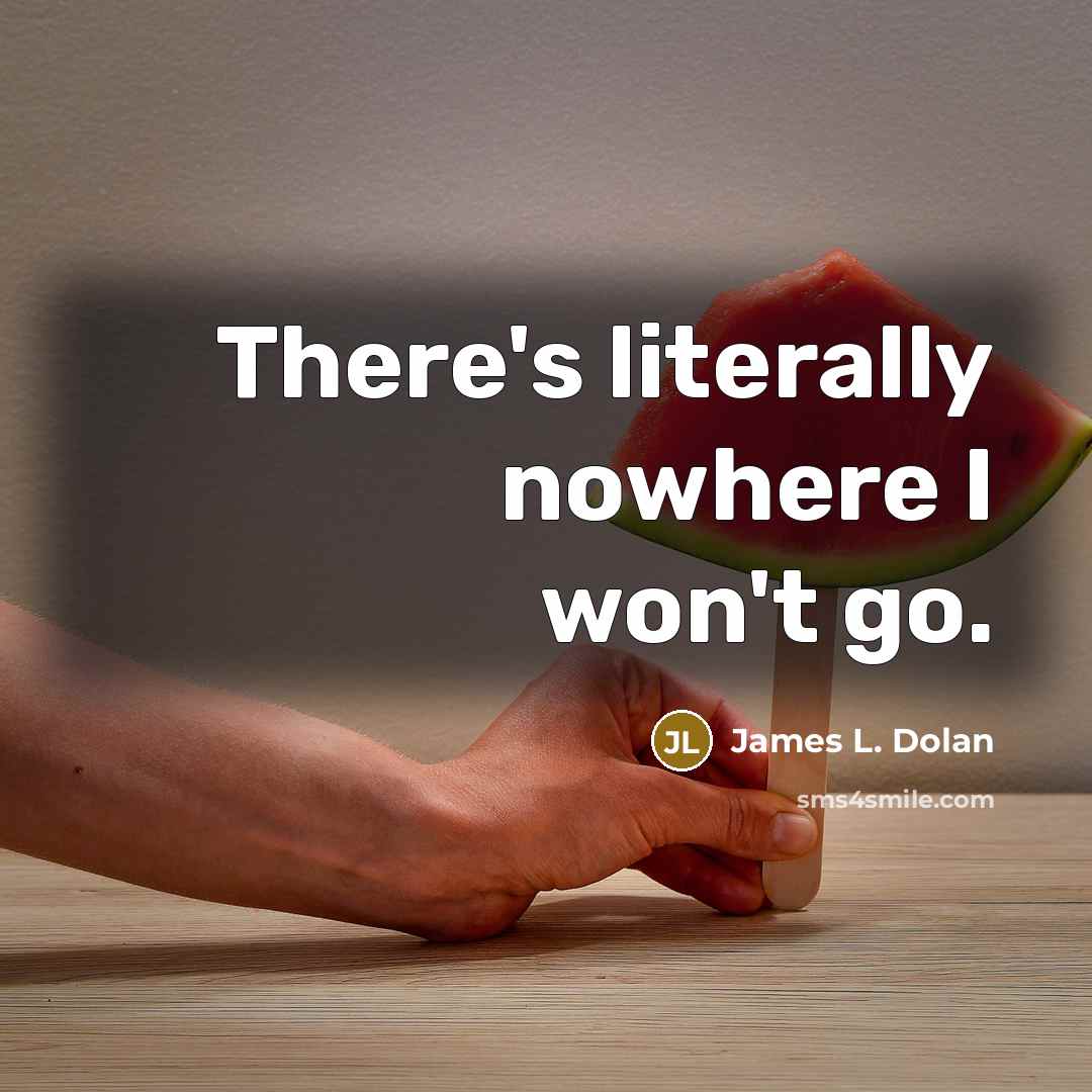 “There's literally nowhere I won't go.…” quote by James L. Dolan