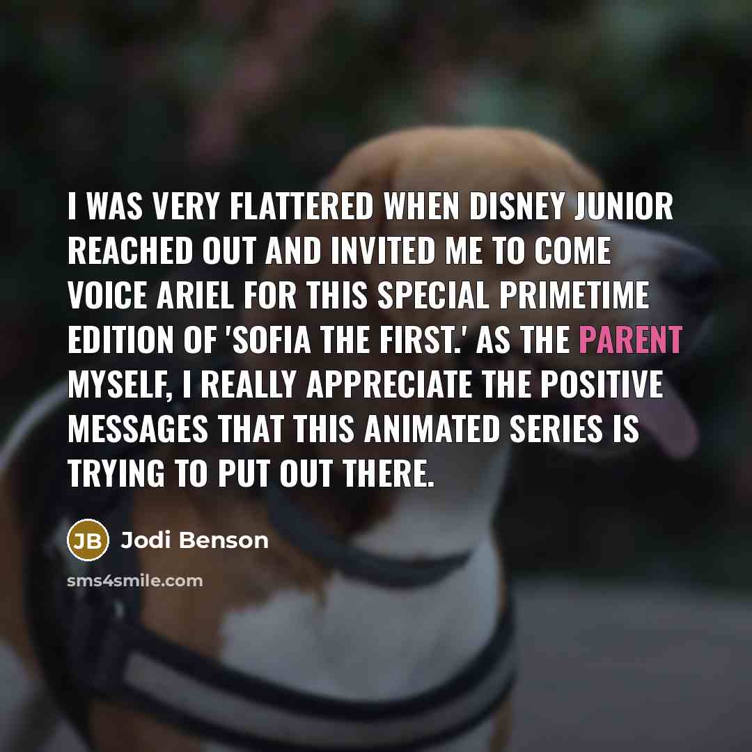“I was very flattered when Disney Junior reached out and…” quote by Jodi Benson