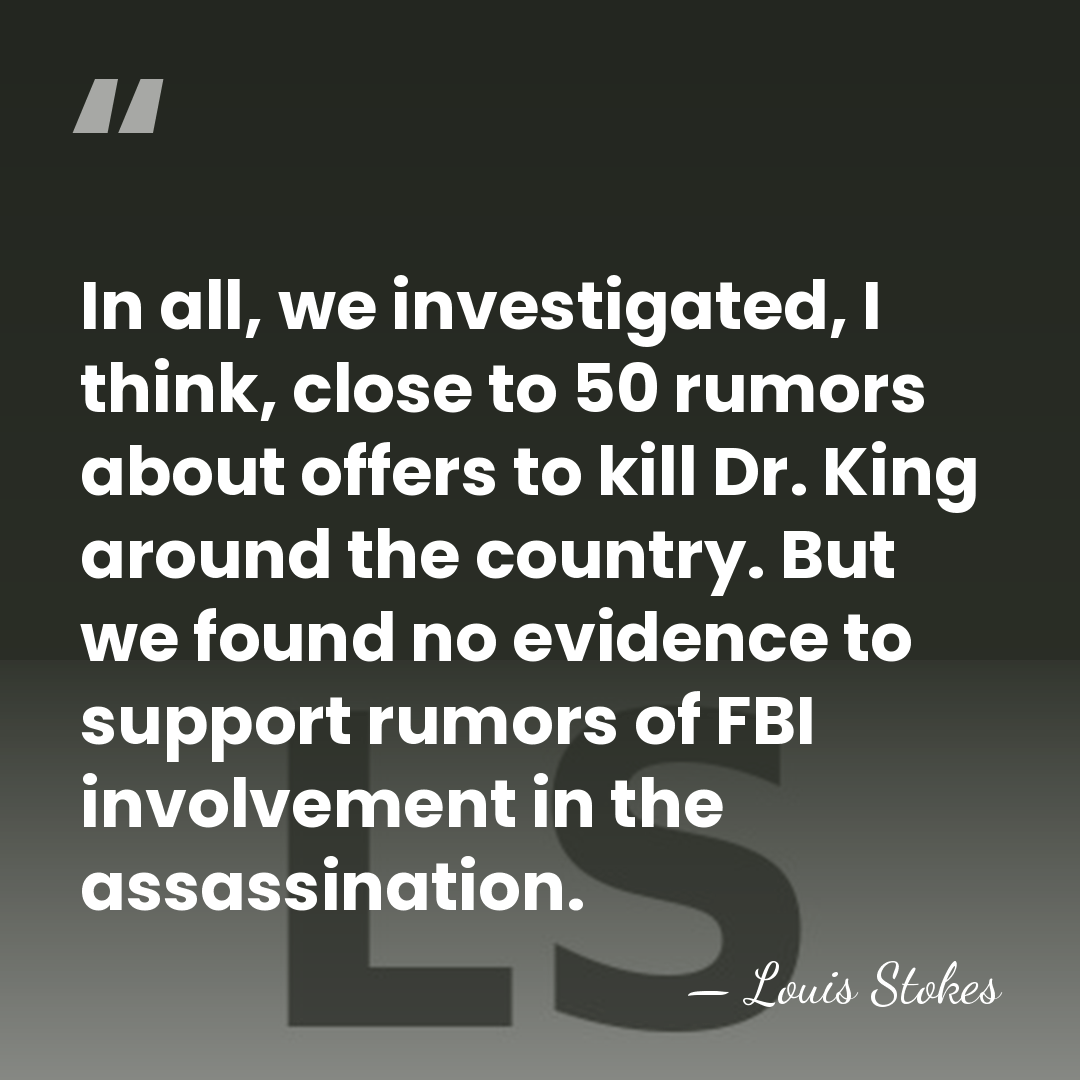 In all, we investigated, I think, close to 50 rumors about offers&hellip; - Louis Stokes