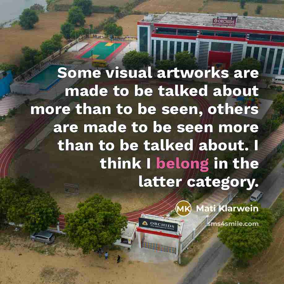 “Some visual artworks are made to be talked about more than to be seen, others are made to be seen more than to be talked about. I think I belong in the latter category.” quote by Mati Klarwein